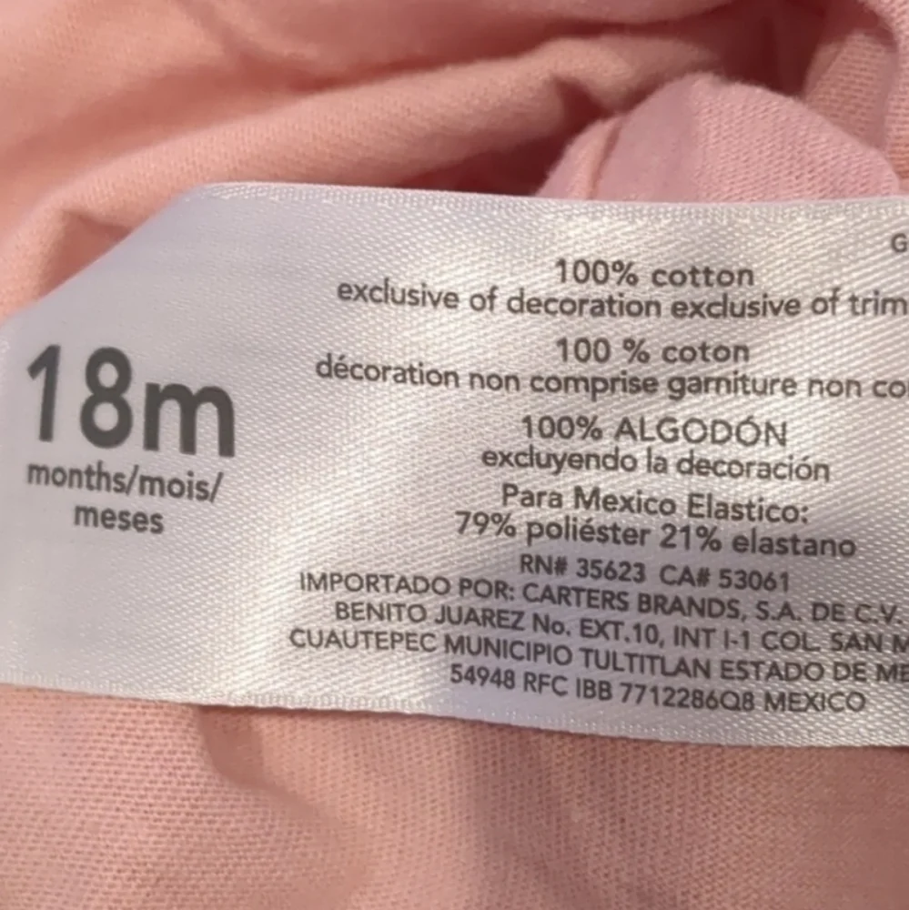 Carter's Baby Pink Short Sleeve Top size 18 Months